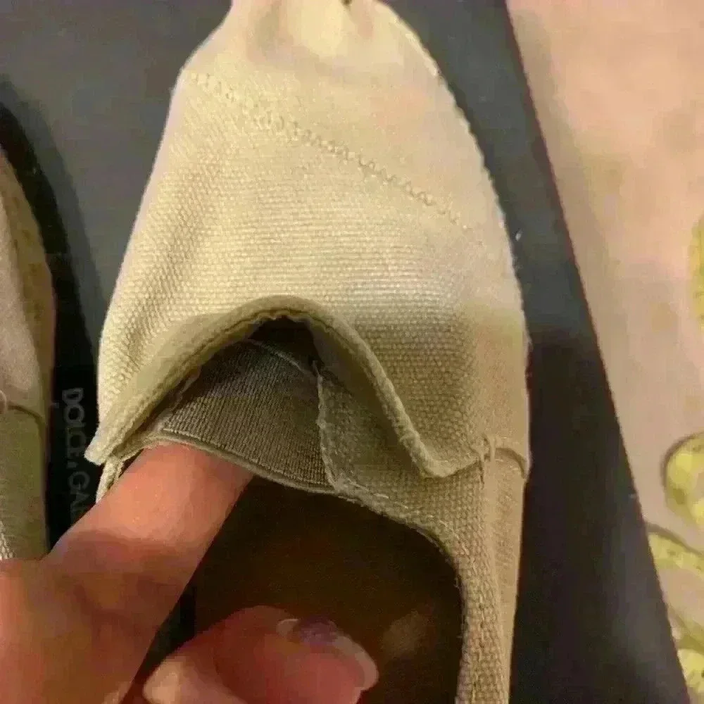 TOMS Espadrille Cream canvas shoe Natural women jute 6.5